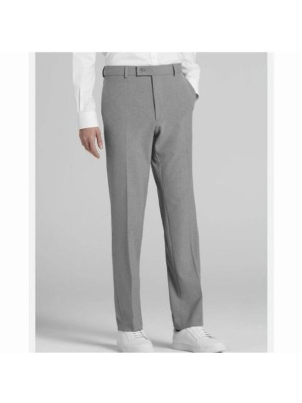 Egara Gray 100% Wool Modern Fit Flat Front Dress Pants Men’s 36x32 Slacks